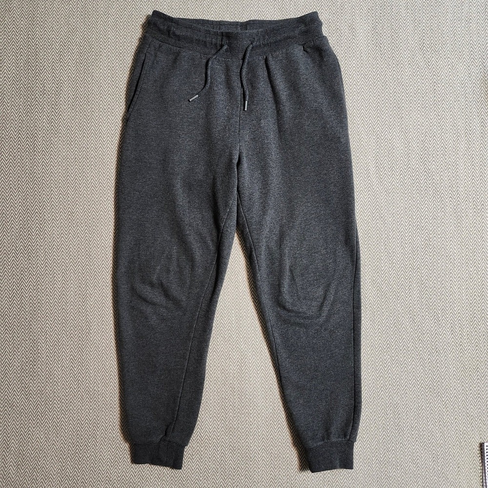 NovaMen Mens Charcoal Gray Jogger Sweatpants Size M NMKB10218 Drawstring Fleece